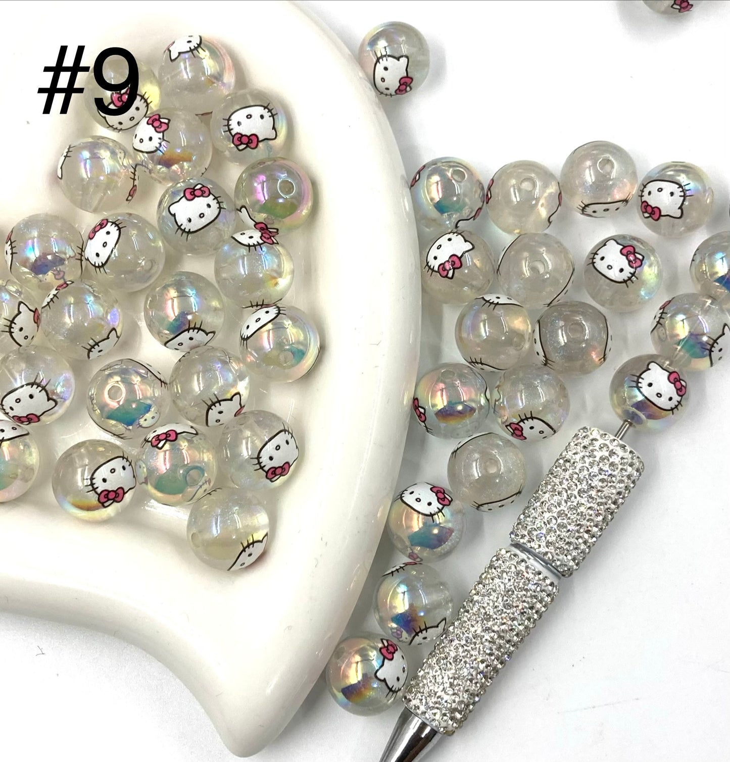 Acrylic Beads Collection Various styles Beads Cute cartoon print Beads 16mm