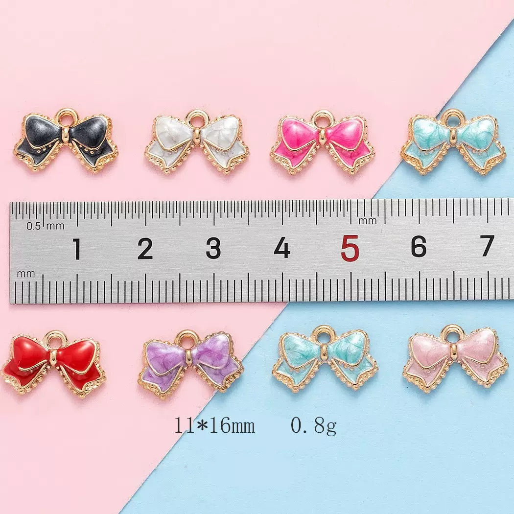 diy bow charm pendant