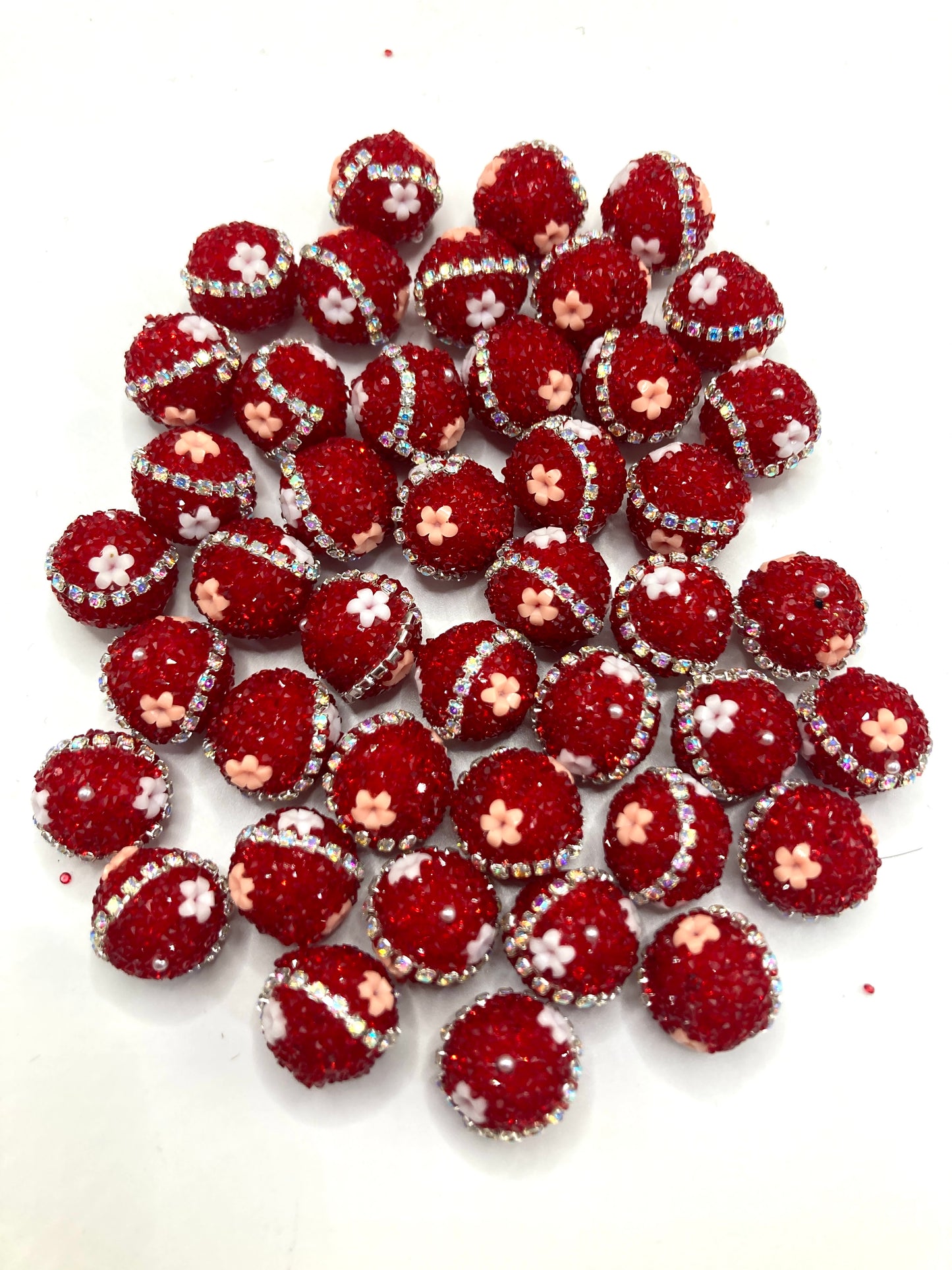 Bubble flowers beads Chain bubble flowers acrylic beads 16mm Random Mix