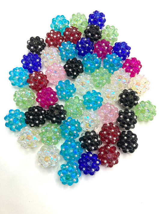 bubble beads Acrylic Pearl Translucent beads 21mm