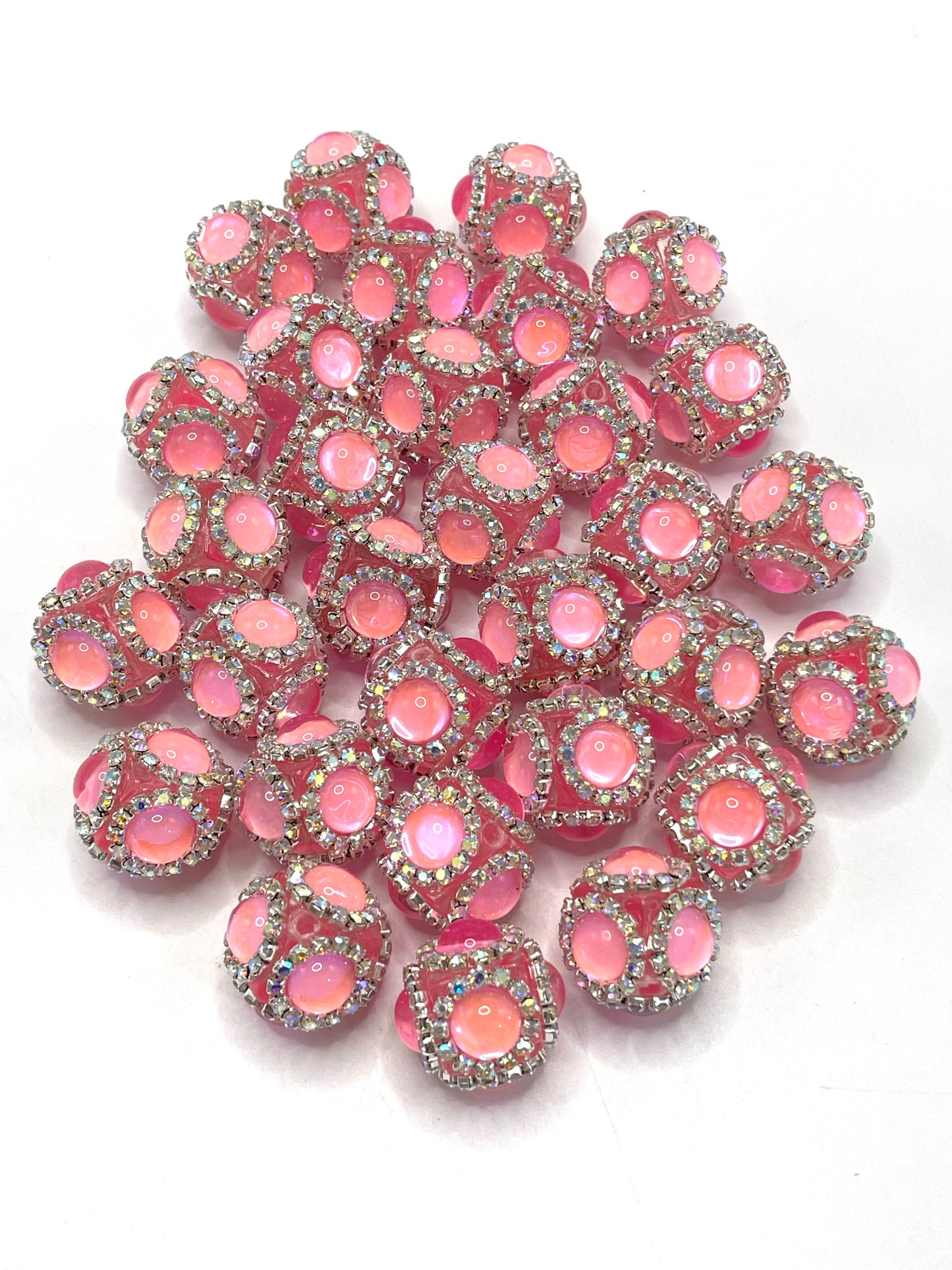 Cat's eye Bubble Acrylic chain beads Translucent acrylic cat eye beads 18mm Random Mix