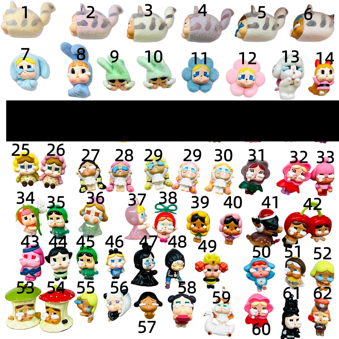 Cry baby Various styles Various styles Pen Toppers