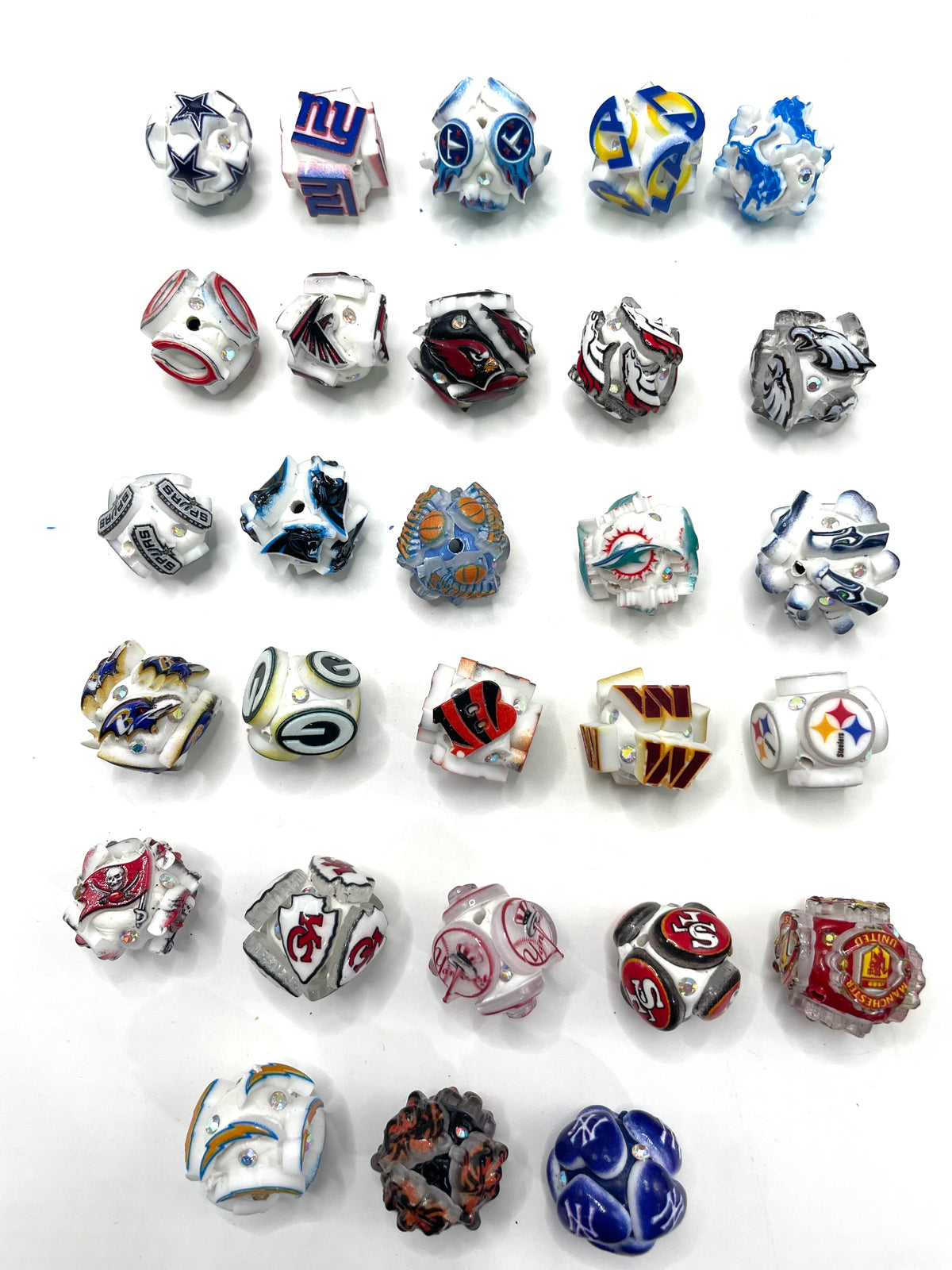 diy beaded beadable beady american sport teal football team beads