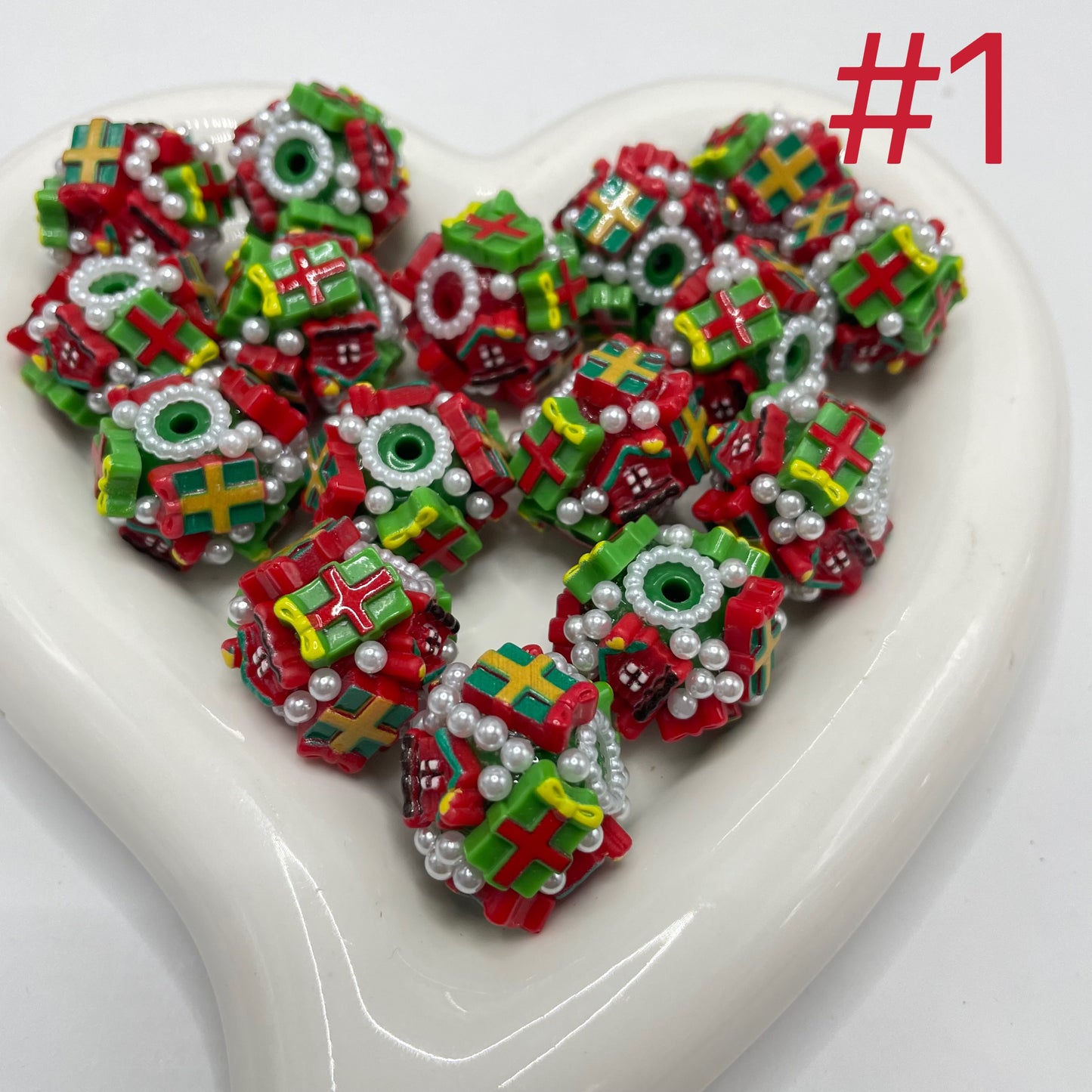 Christmas beads Xmas beads random mixed