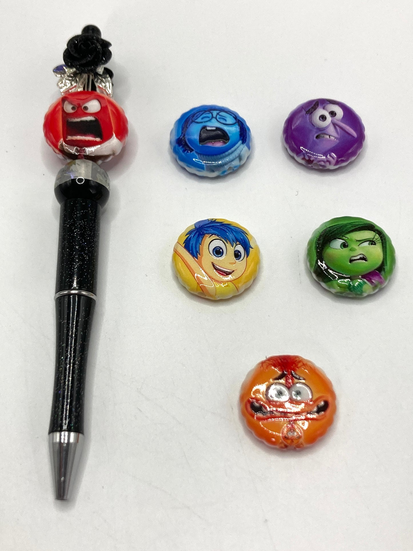 Brain Squad Round cartoon character acrylic bead stringing project Random Mix 20mm