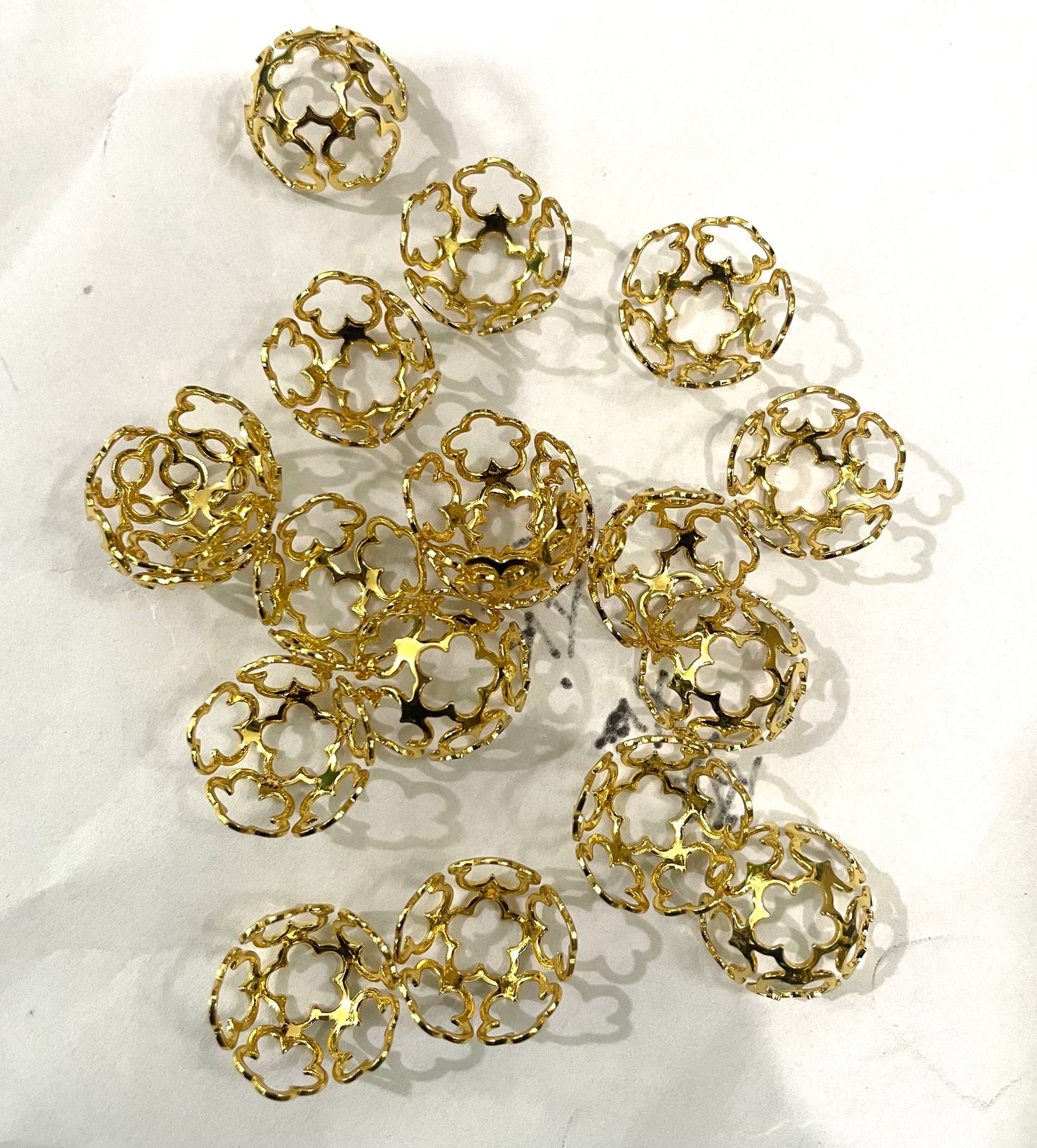 bead cap flower bead cap copper bead cap 16mm
