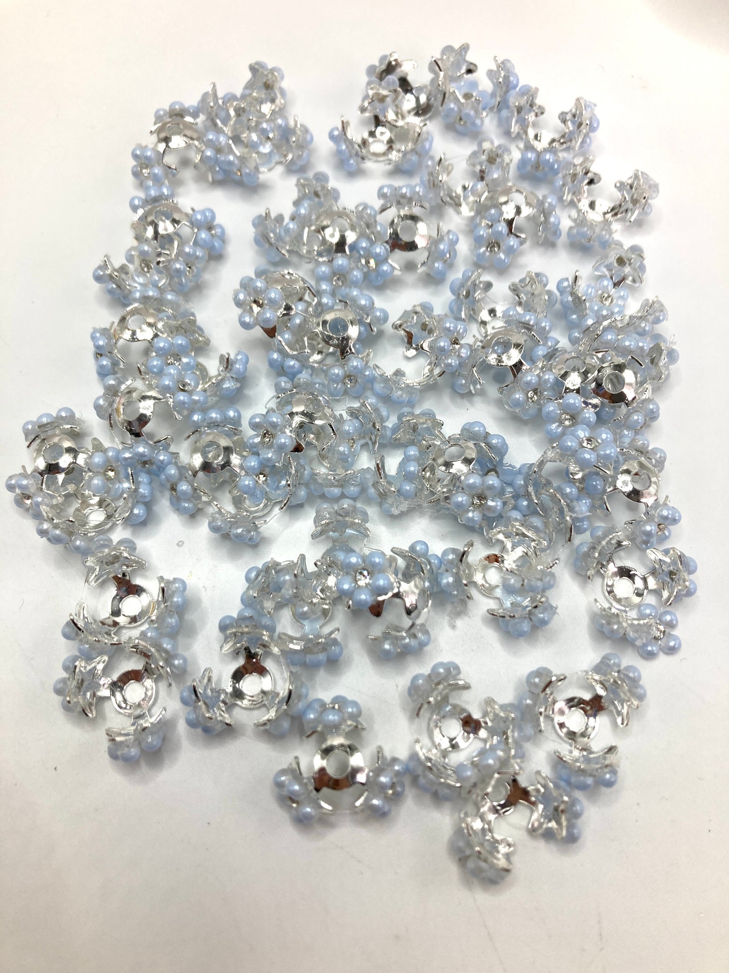 fancy bubble bead Bubble beads Cat's eye beads Rose flower interlocking beads Random Mix 19mm-20mm