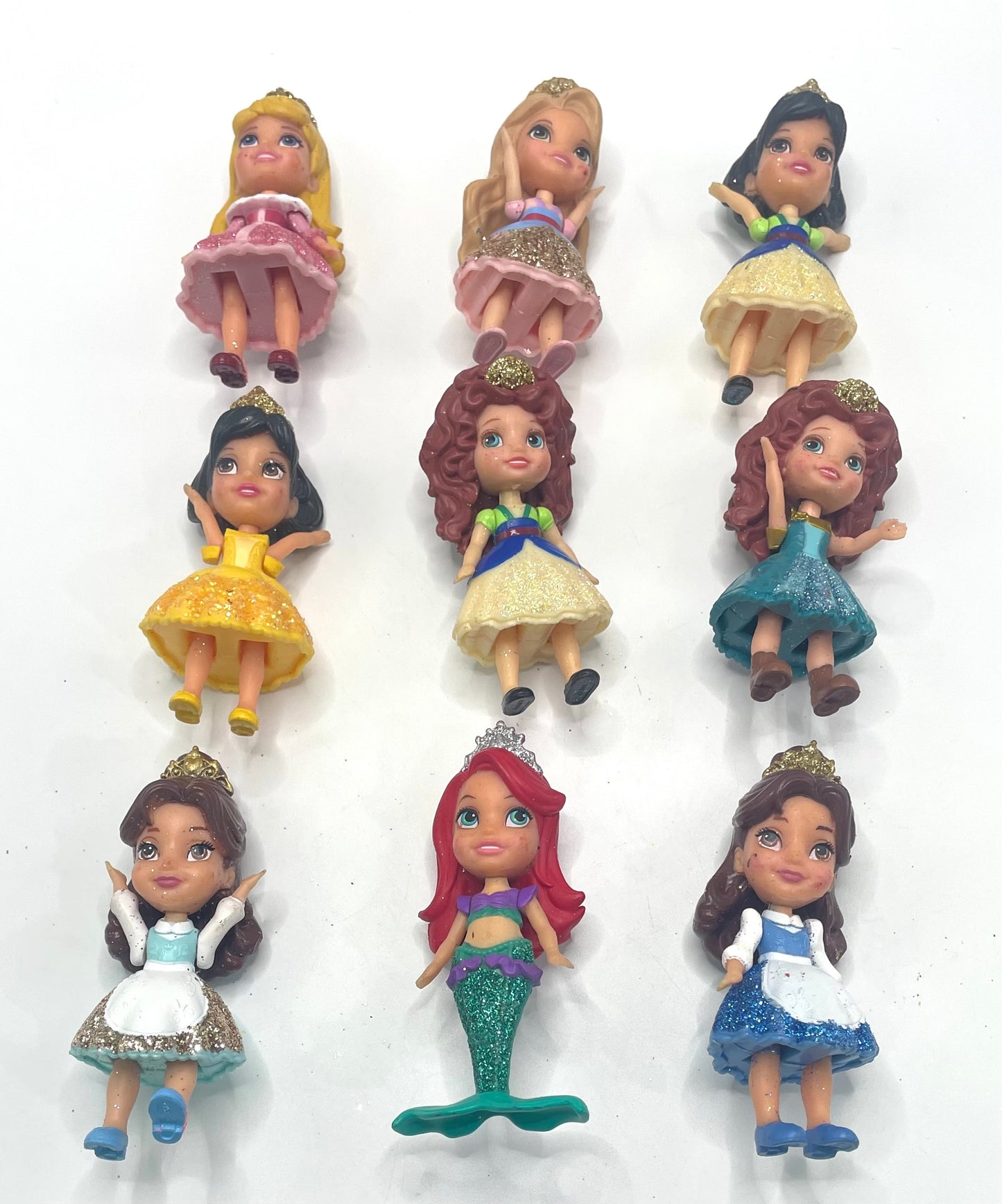Cartoon princess mini figure diy craft charms for phone case decoration