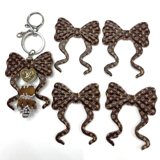 diy beaded beadable soft silicone beads Silicone ribbon bow tie L HOUSE scheme Silicone big bow design bow