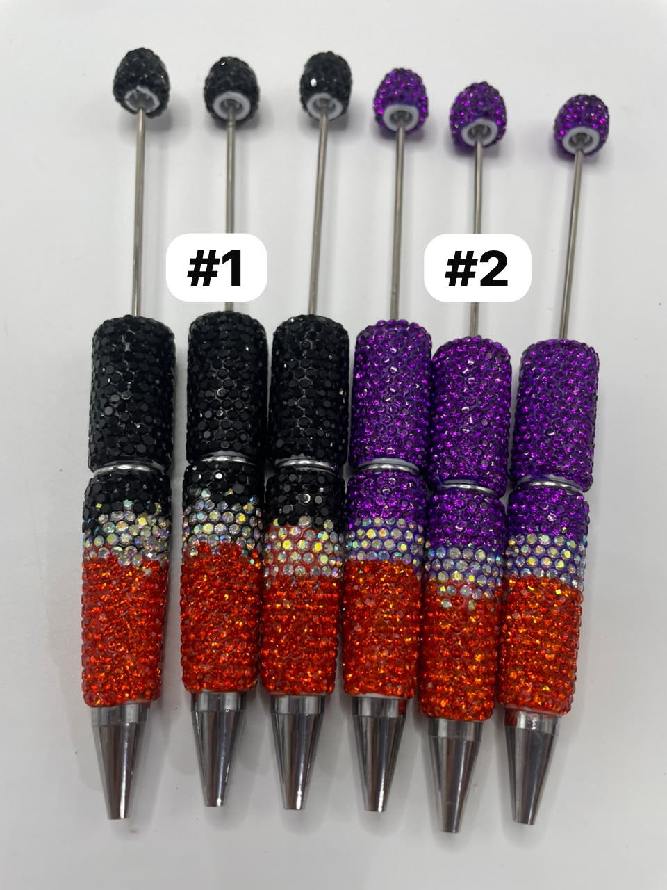 Rhinestone pen two tone color rhinestone pen Halloween pen