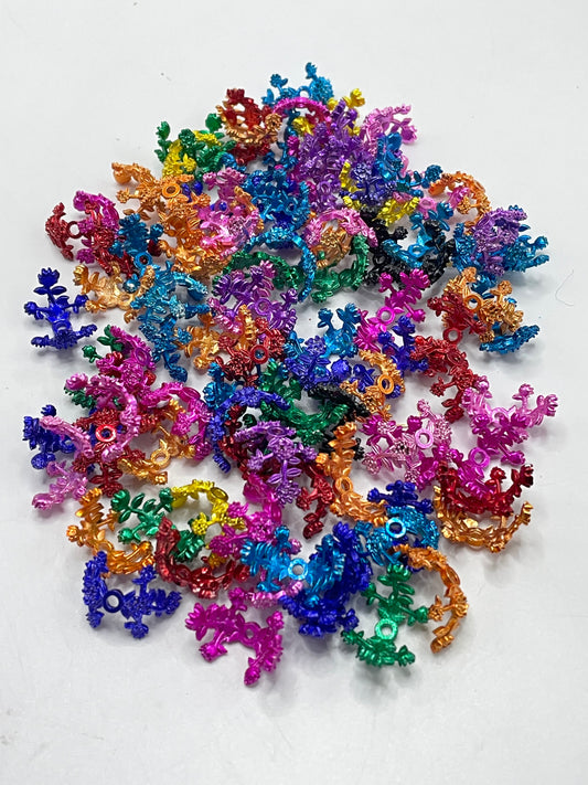 Rose bead cap metal bead cap colorful rose bead cap random mixed