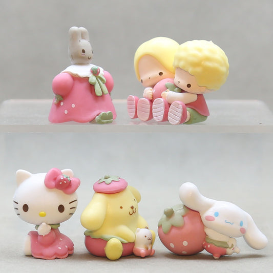 New strawberry Sanrio kt Pacheco pen topper character figure diy pens diy beads whole set