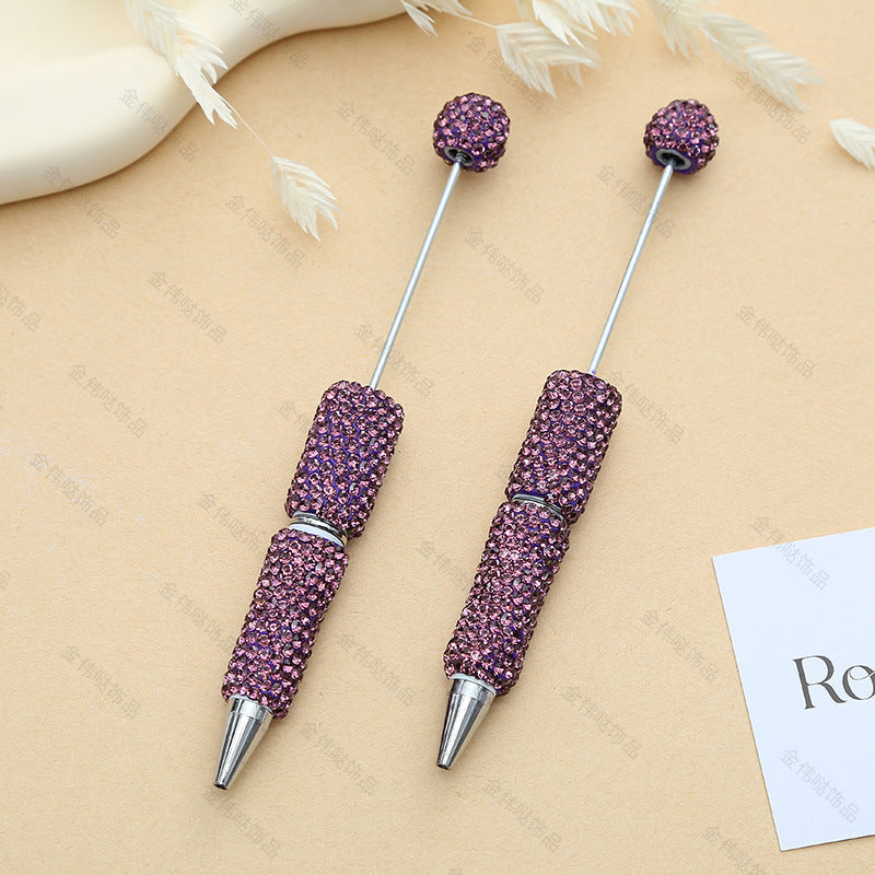 Diy rhinestone beaded beadable pen  ,Random MiX