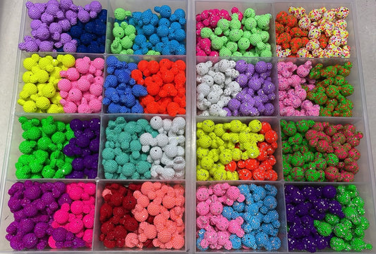 Clay Mickey beads jelly Neon beads DIY ceramic clay beads Random Mix 20mm