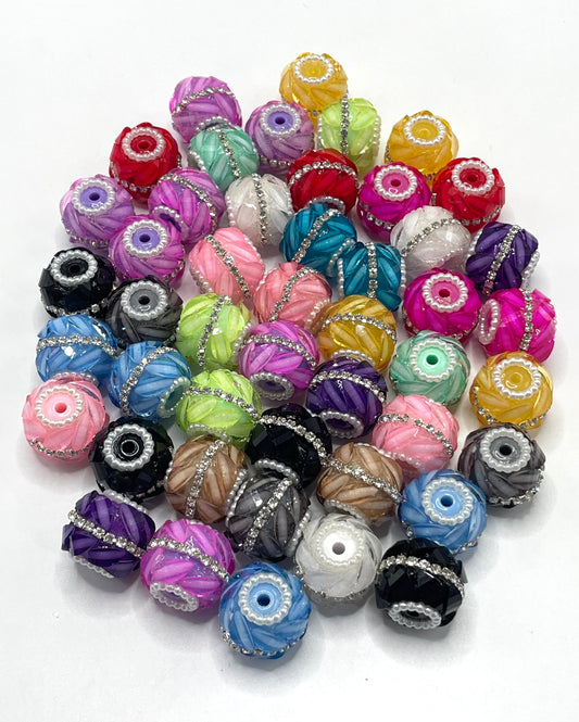 Fancy Beads Rhinestone Chain Pumpkin beads Pearl Spacer Beads