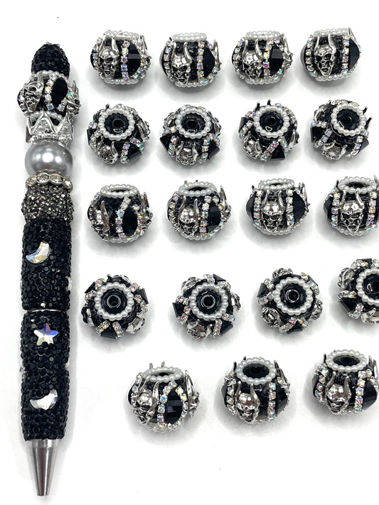 Fancy Beads Metal Vampire Halloween Series Pearl ring spacer Acrylic beads 18mm