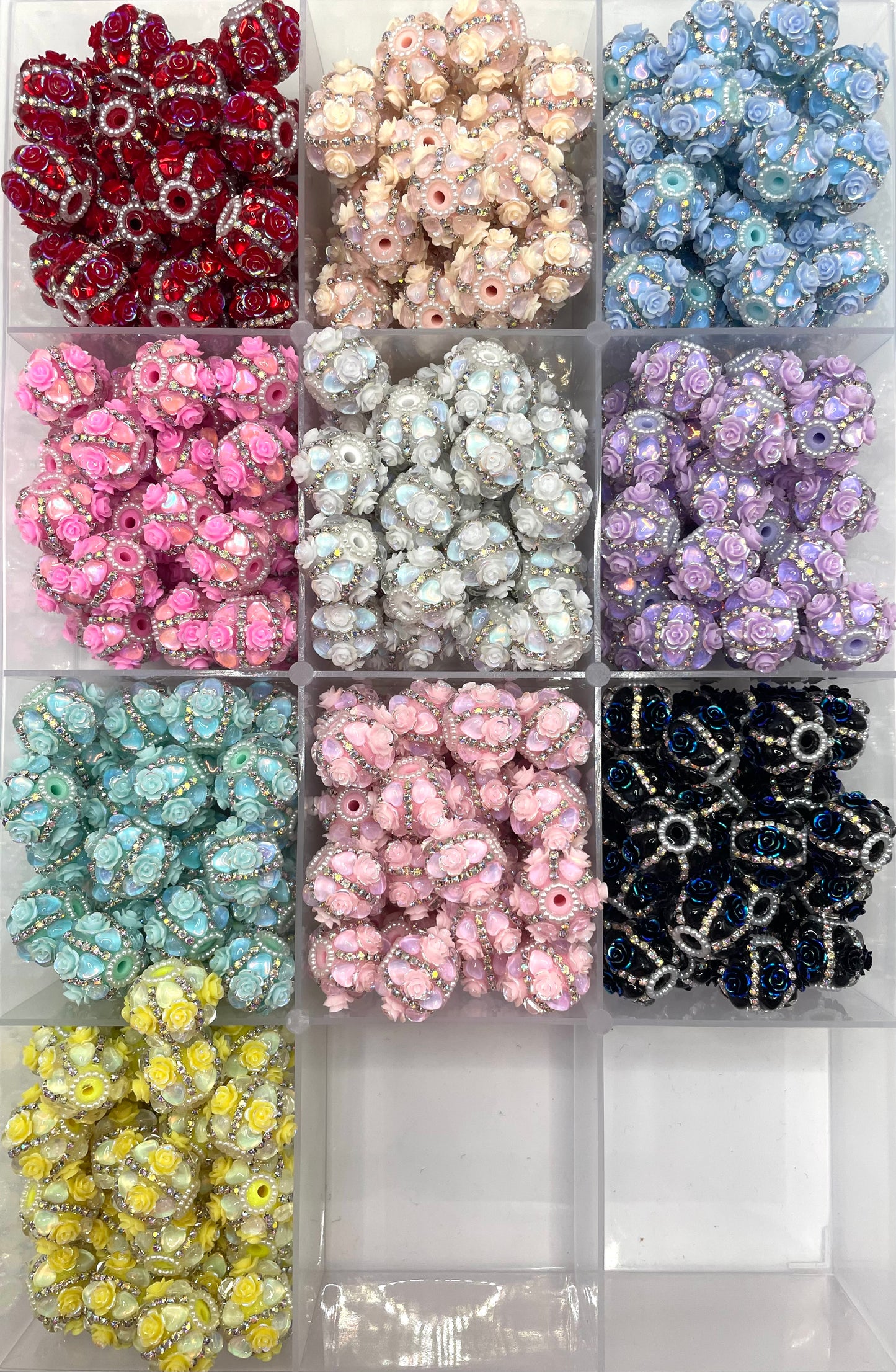 Fancy Beads Flower beads Rhinestone Chain Heart Pearl Spacer Beads Random Mix