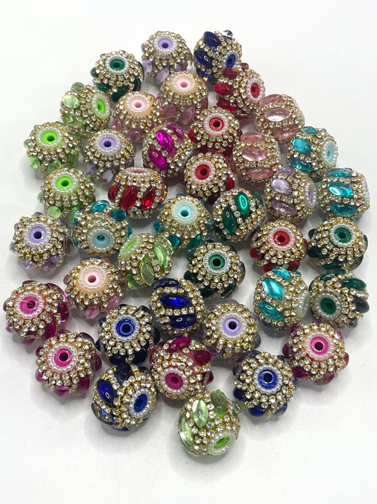 Fancy Beads Chain Pearl gasket Golden Chain mirror 20mm Random Mix