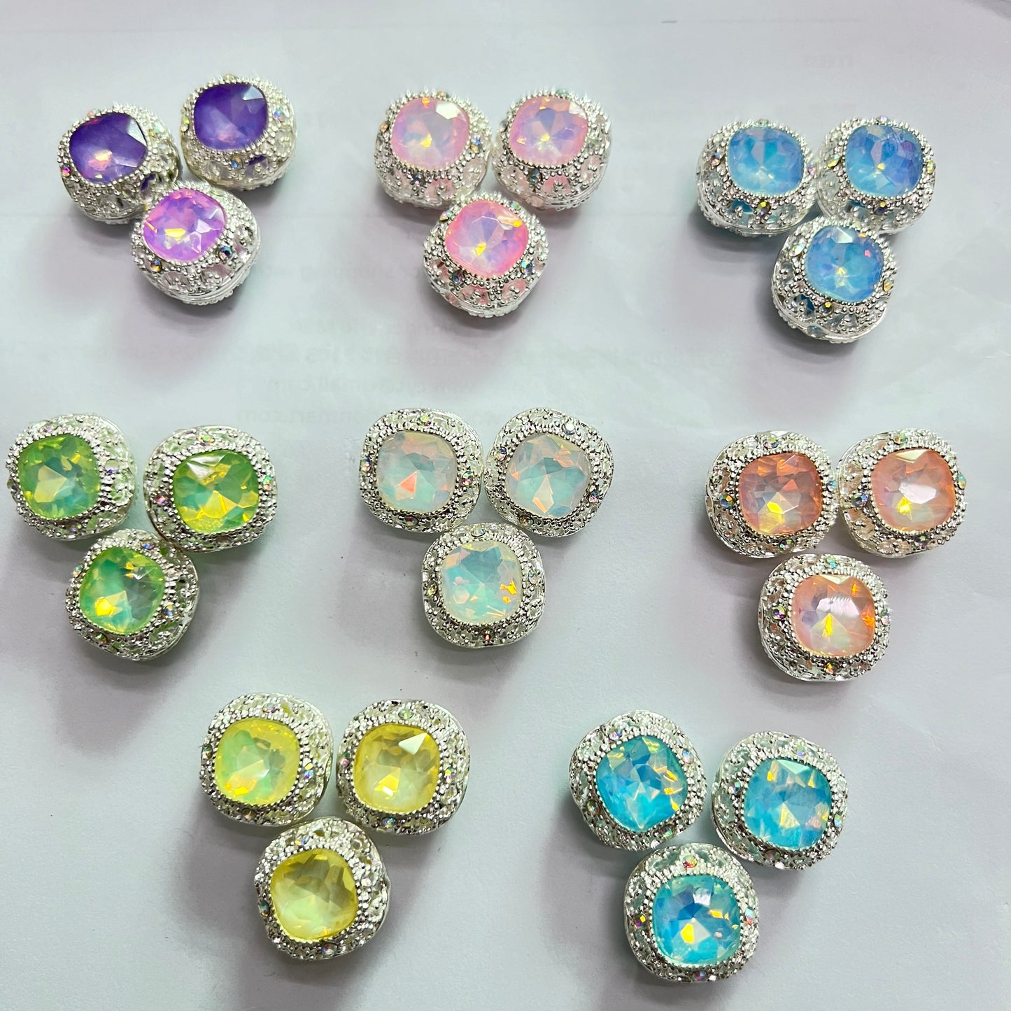 square rhinestone bead mocha rhinestone bead ally beads