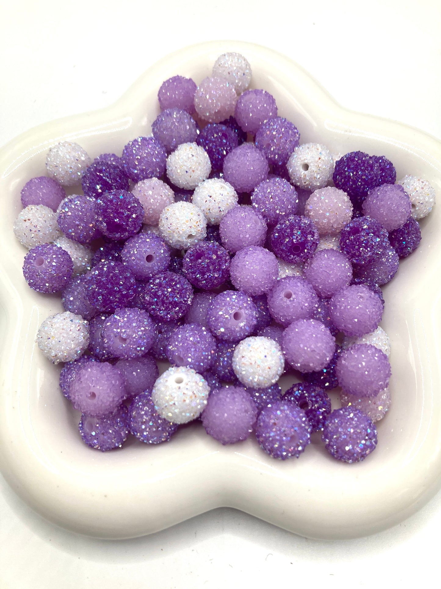 16mm sugar bead hard sugar Valentine's Day color scheme Coffee color Lavender purple
