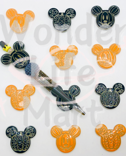 Halloween series Pumpkin mouse String of beads two-sided Random Mix 40mm