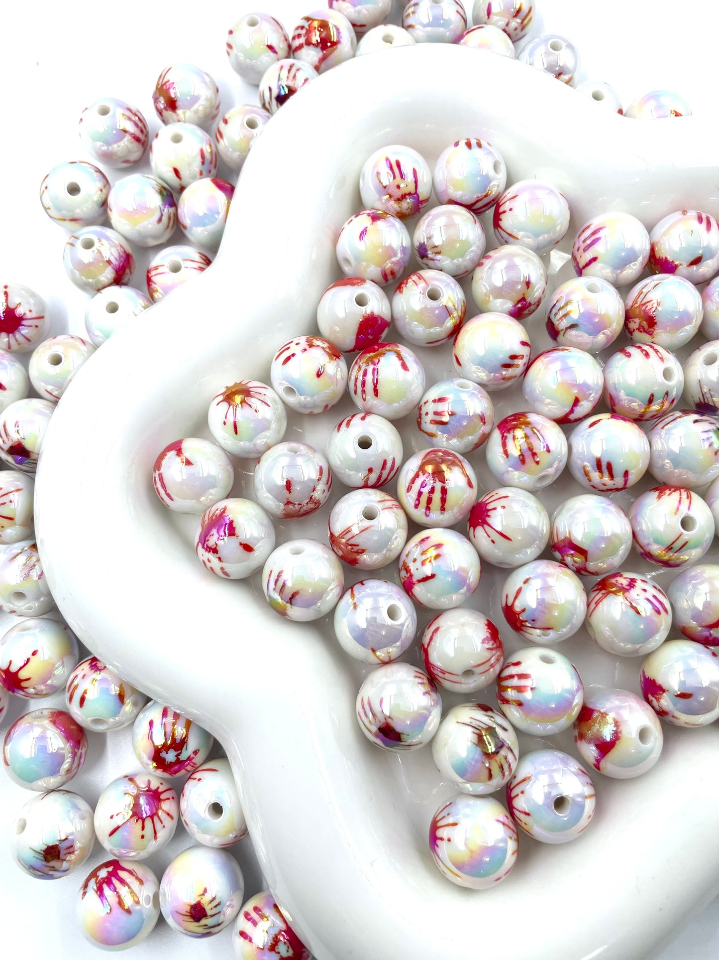 Acrylic beads Halloween Series Imitation blood droplet beads Terrifying beads 16mm