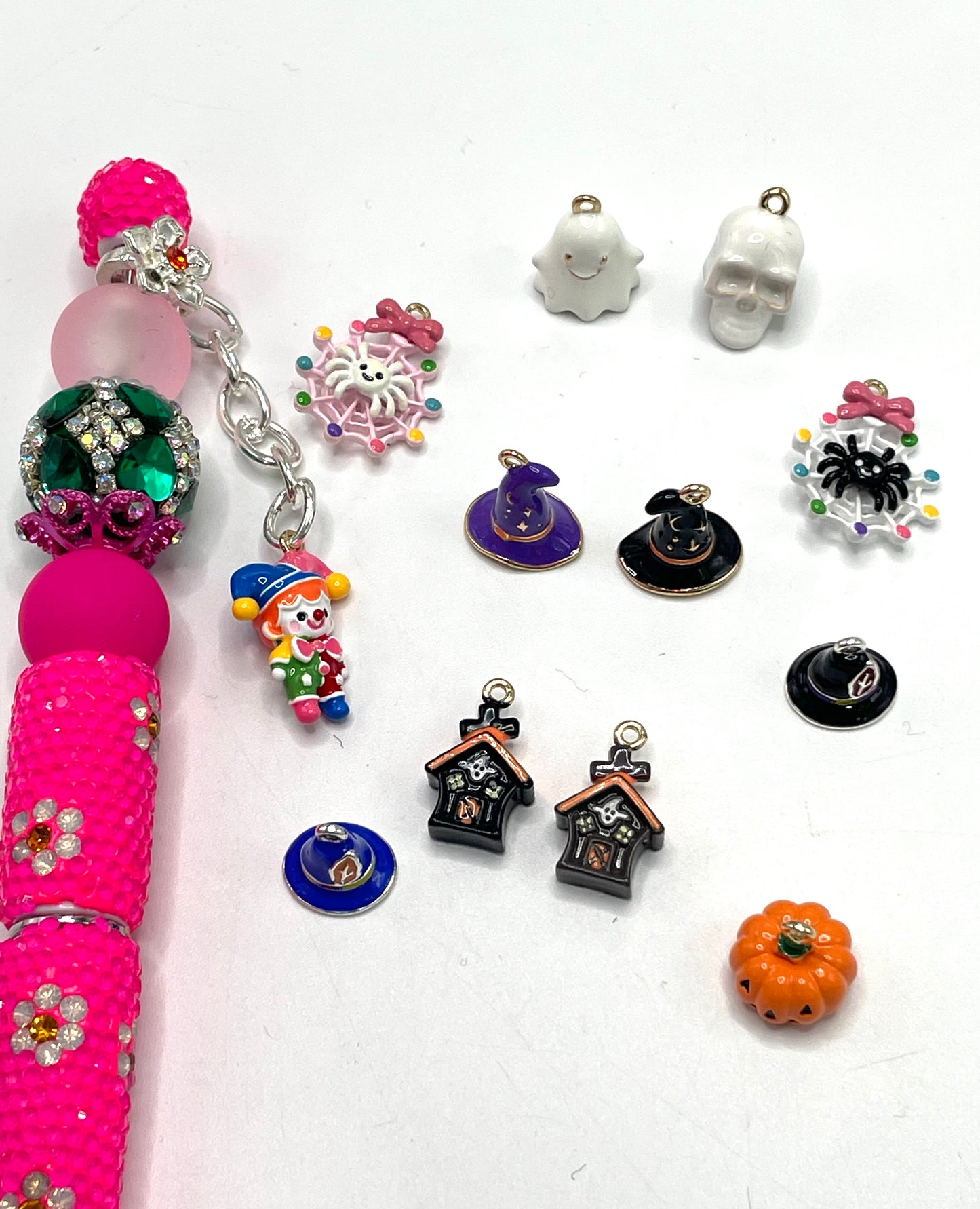 Halloween Series Alloy Earrings Pendant charm Magic Hat Skull head Spider Various style pendants