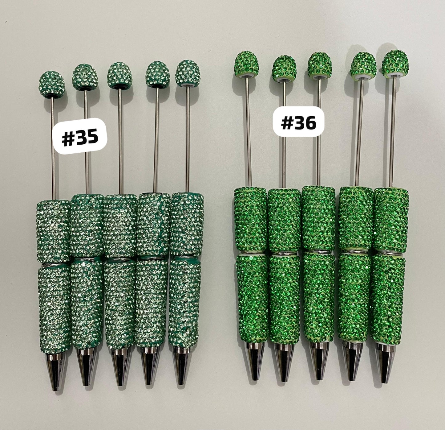 #33-#36new solid color new arrivals new clay rhinestone pens colored fancy rhiestone pen,random mix