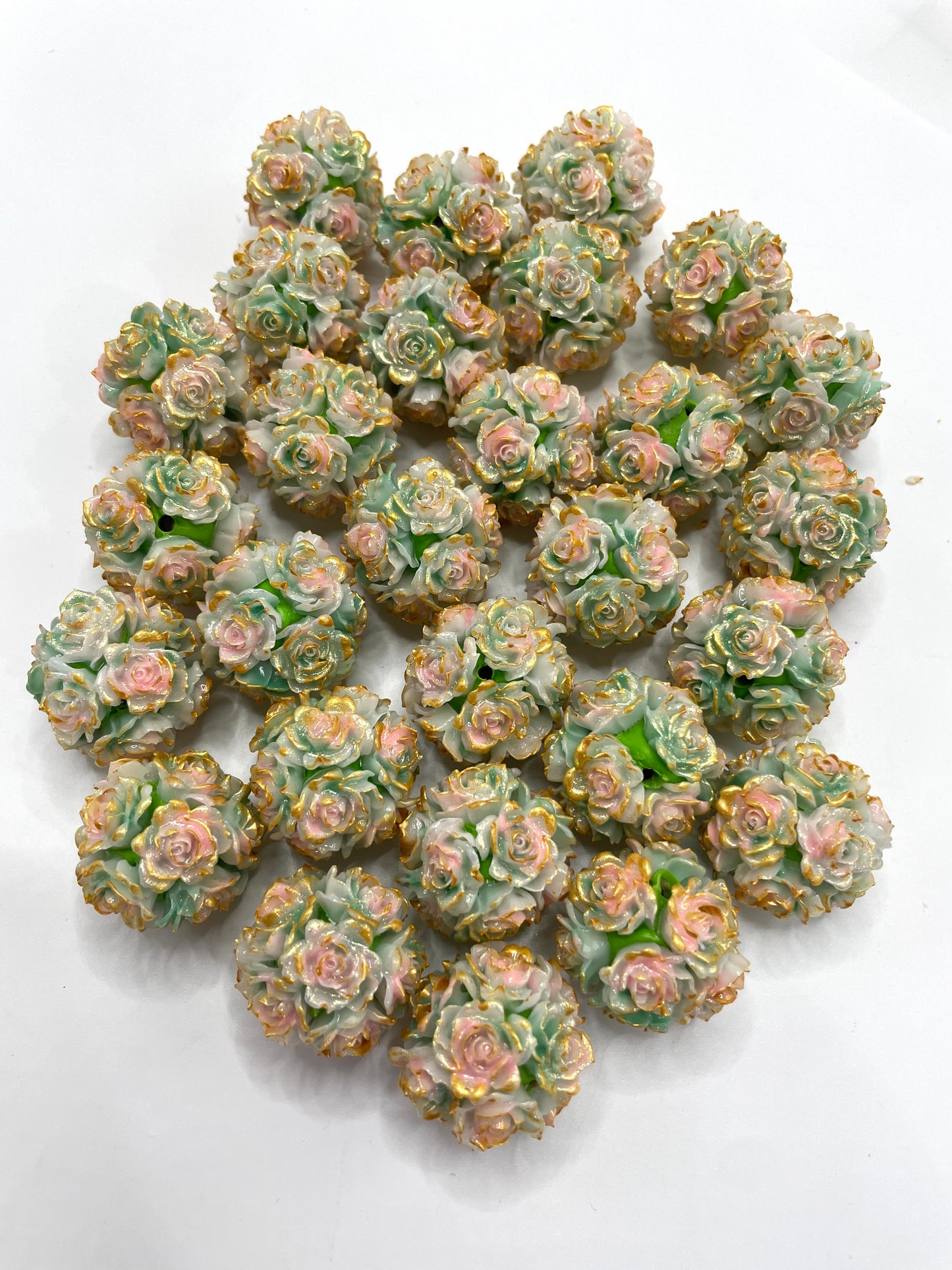 Various styles of flower beads Promotional edition Rose flower Random Mix
