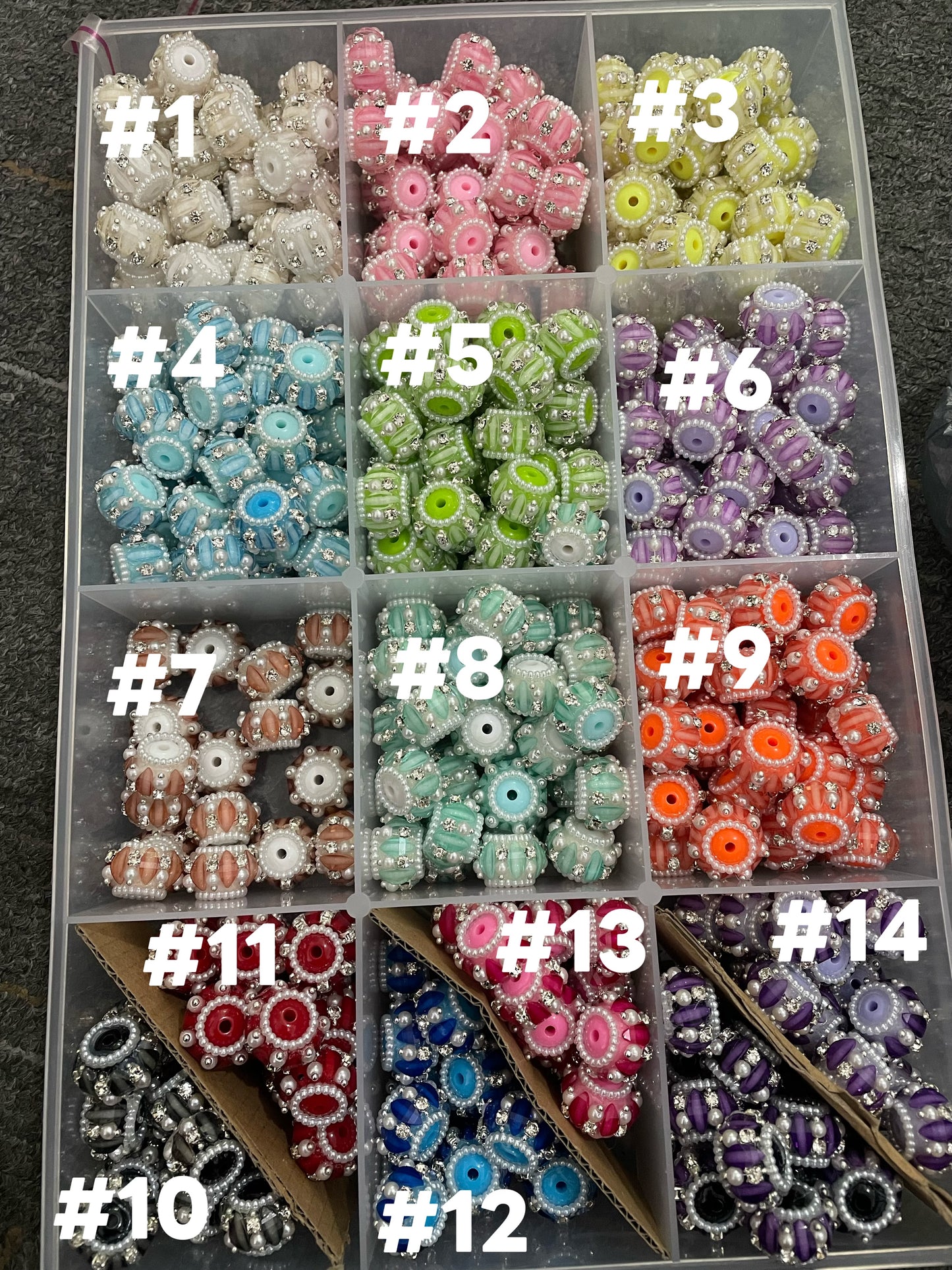 lantern bead with pearl and chain fancy beads