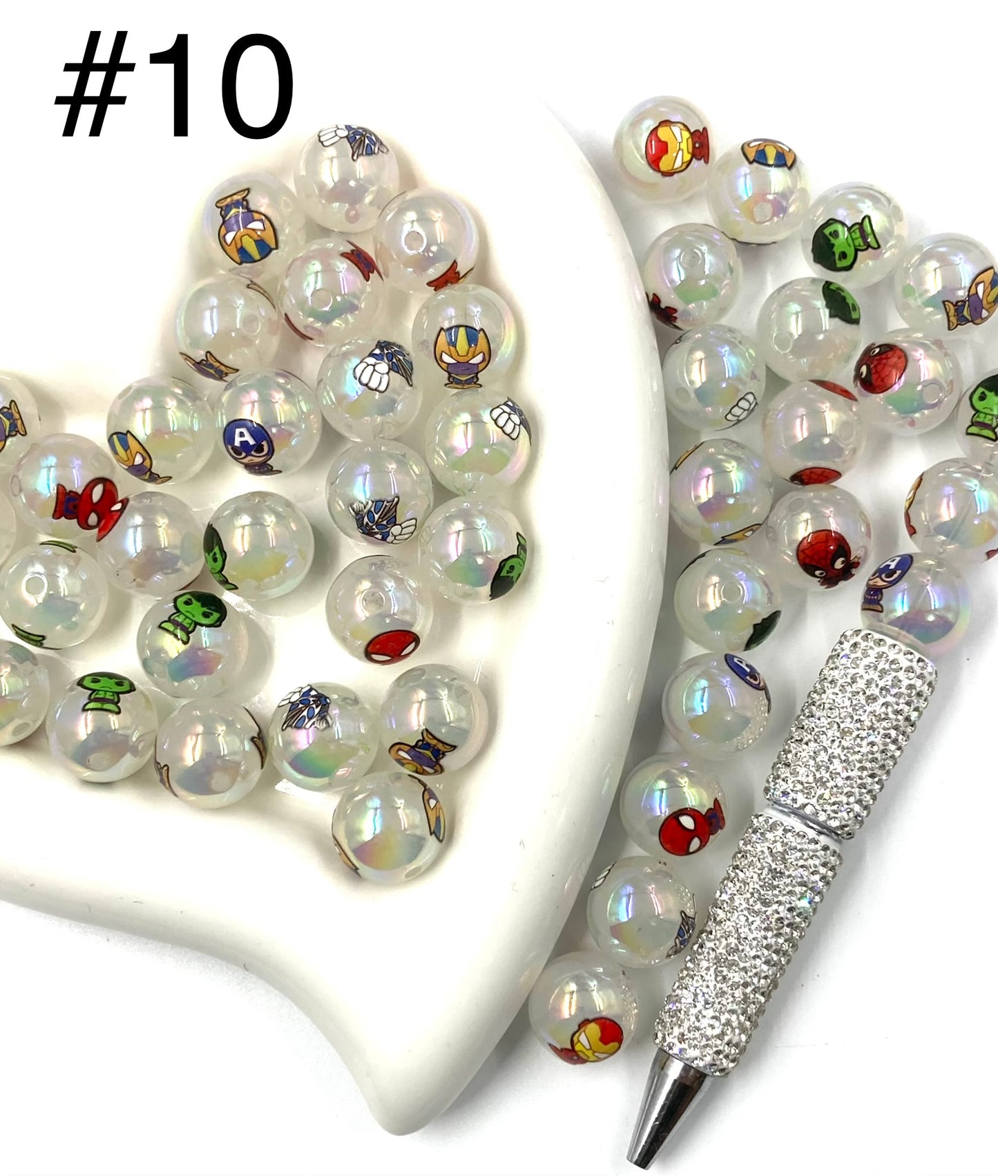 Acrylic Beads Collection Various styles Beads Cute cartoon print Beads 16mm