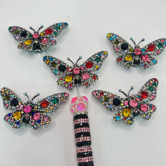 Butterfly fancy bead. Rhinestone butterfly