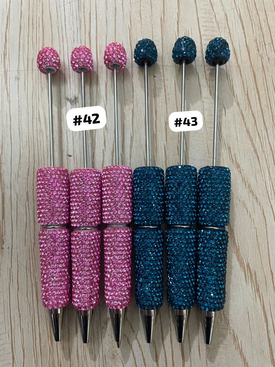 #1-#45 solid color clay rhineston pens diy pens Diy Rhinestone beadable pen Rhinestone pen Bling pen solid color Random MiX