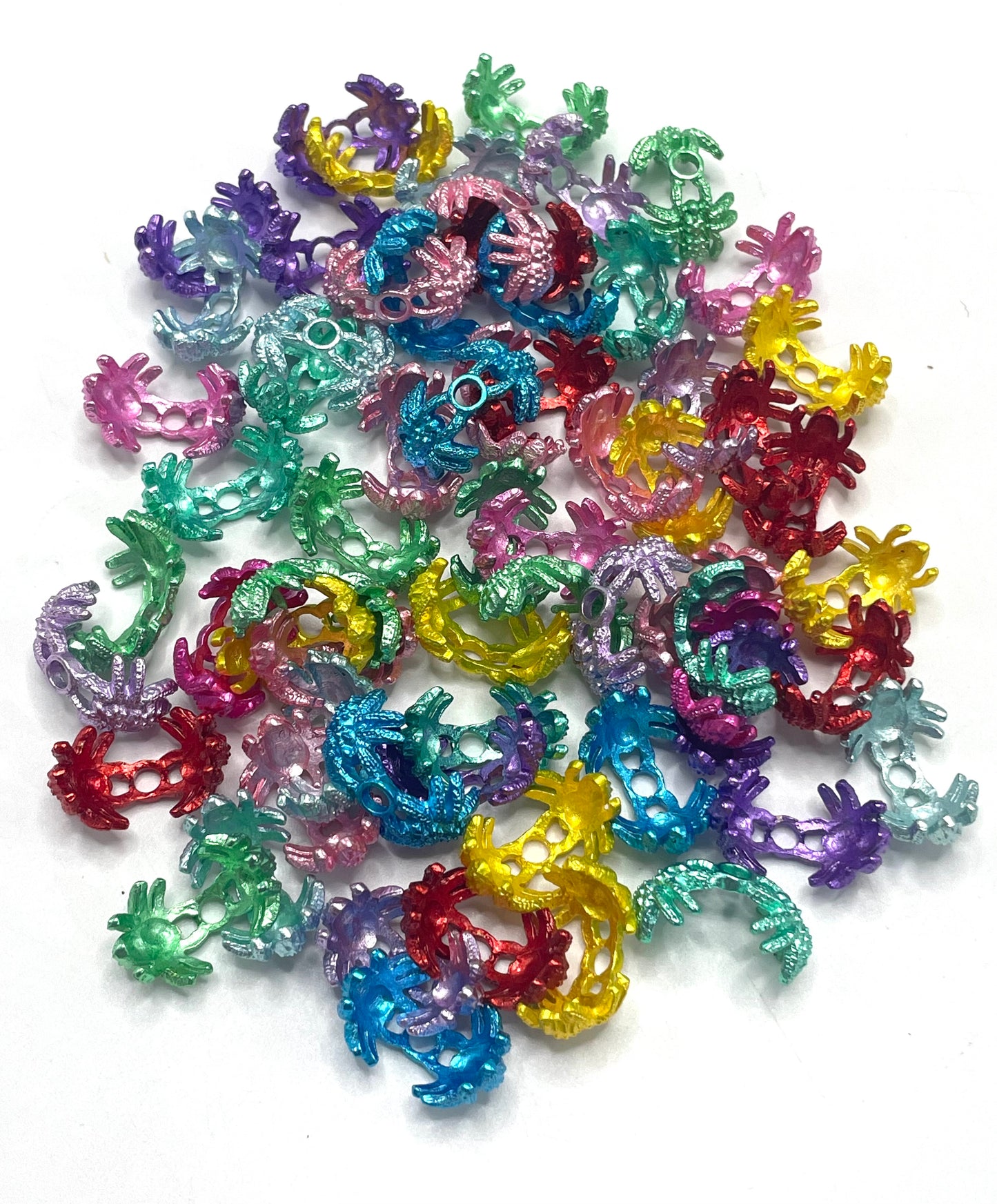 halloween bead metallic spacer spider spacer spider bead cap, random mix color