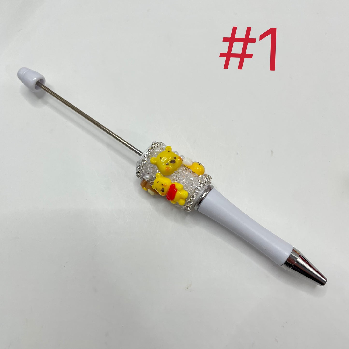 beadable pen character pen cartoon pen with winnie pooh  tiger  bear bee honey  mk,diy pen