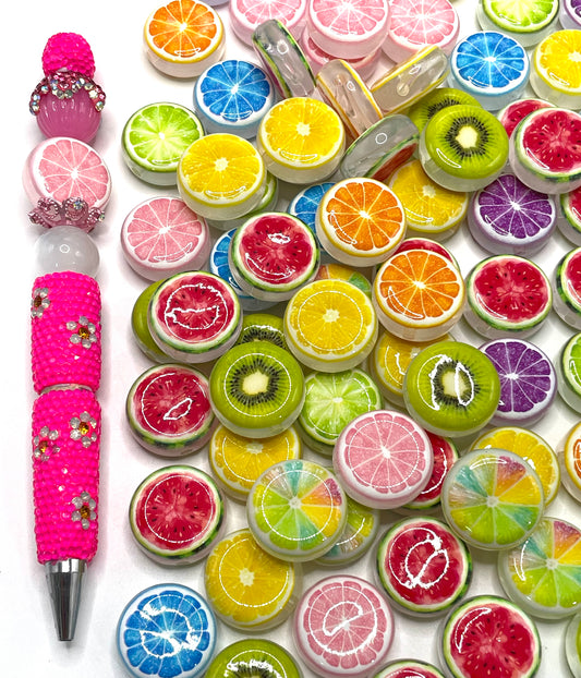 acrylic Fruit beads Various styles of fruit beads Dopamine coloration Summer beads  22mm