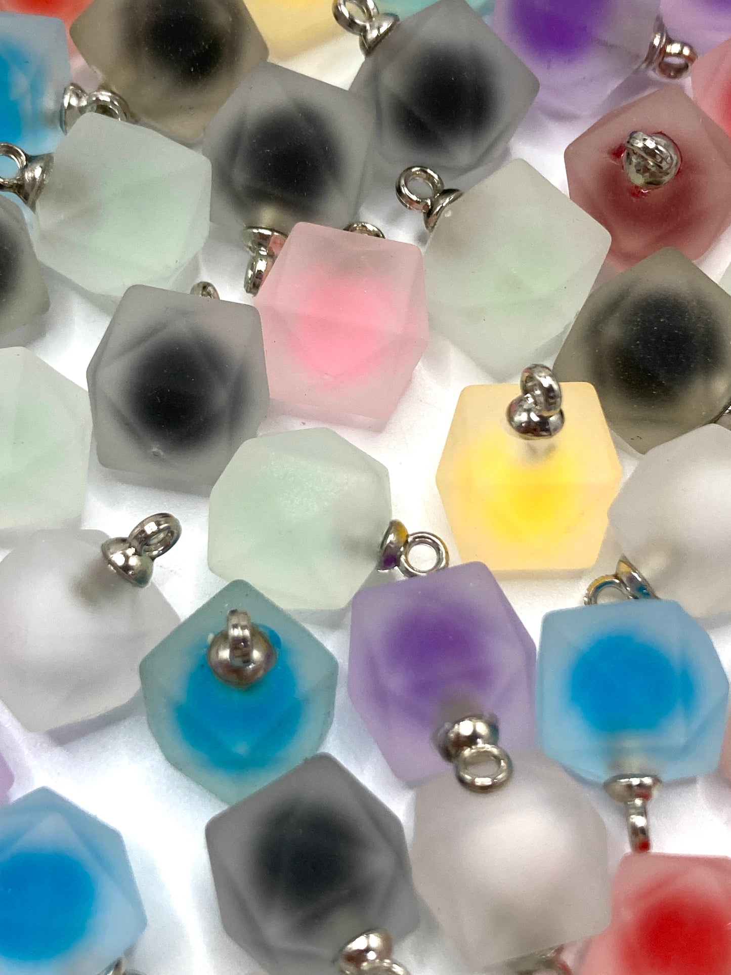 Acrylic pendant Middle layer sandwich Double-layer Sugar Heart Random Mix 16mm