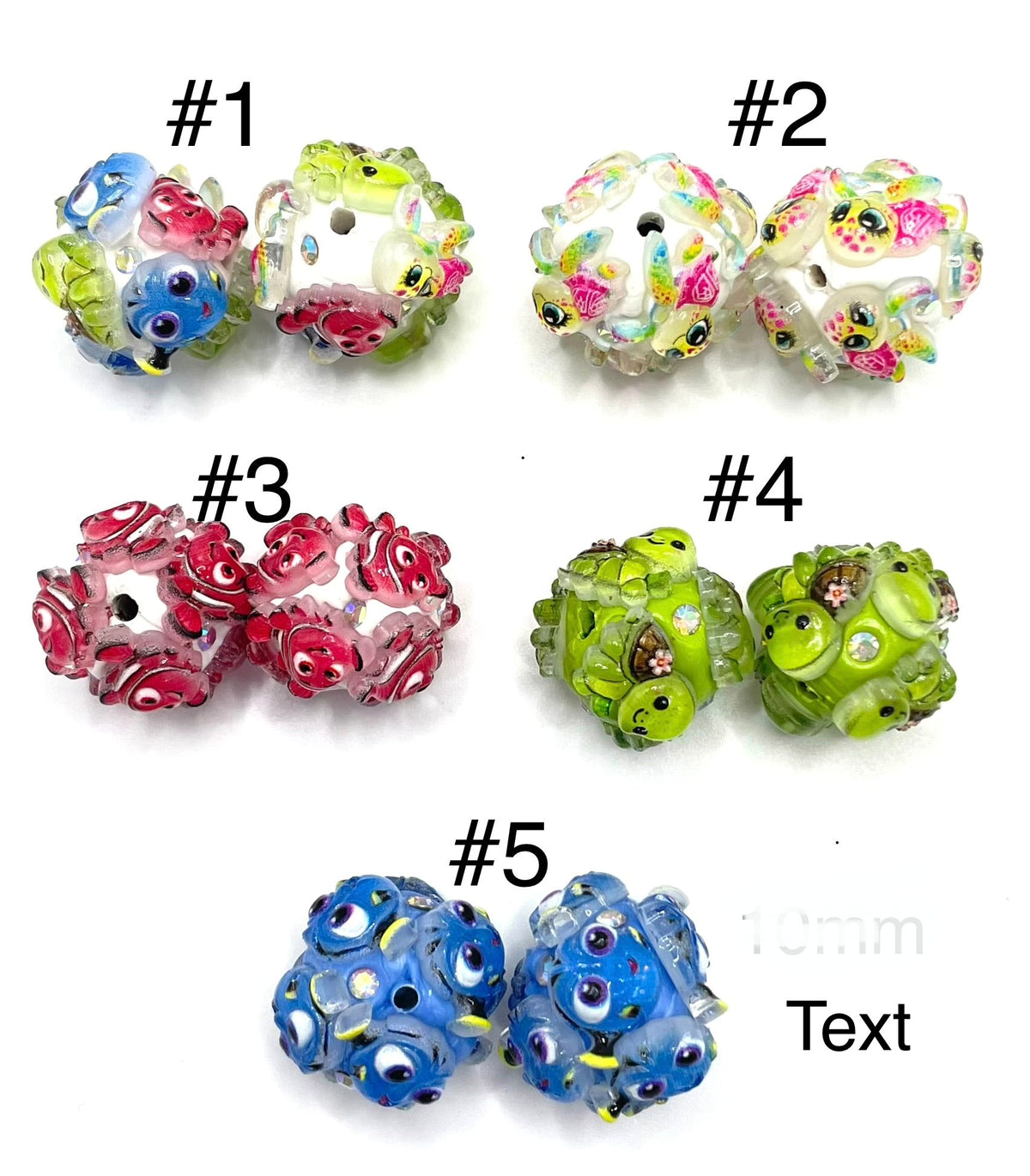 DIY beaded beadable finding Ne-m-o beads