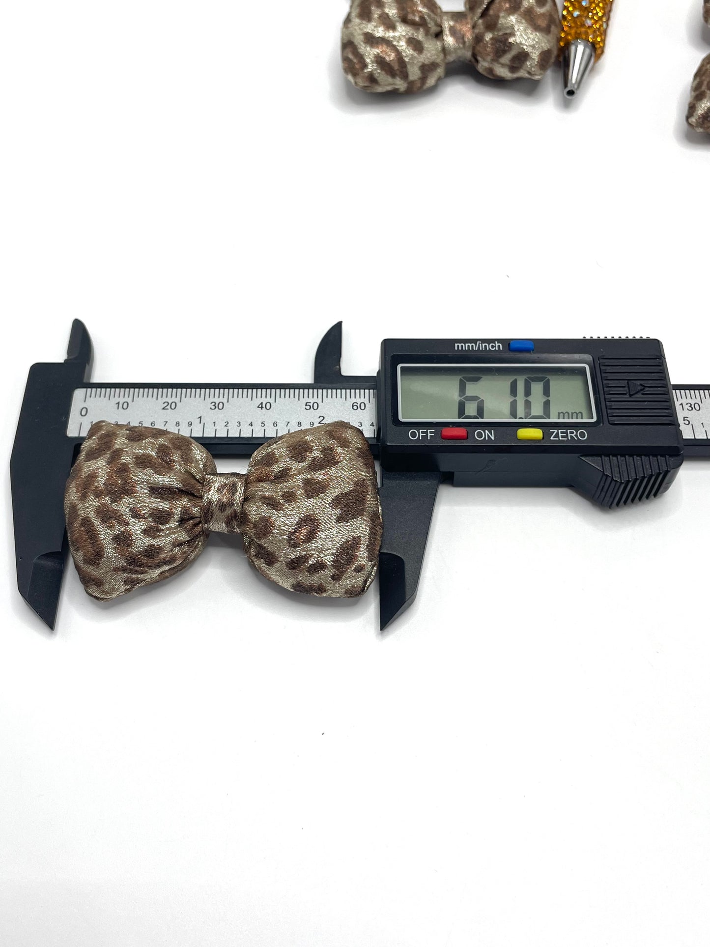 Leopard print Fluffy bow Sexy Wilderness DIY accessories 61mm