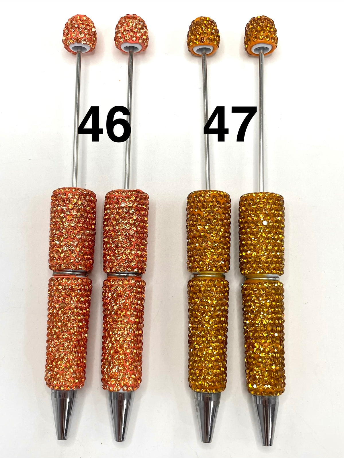 #1-#45 solid color clay rhineston pens diy pens Diy Rhinestone beadable pen Rhinestone pen Bling pen solid color Random MiX