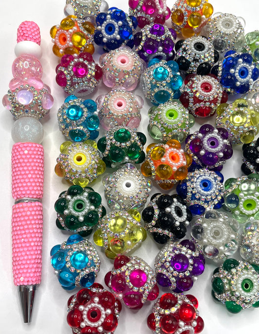 Fancy Beads Bubble Chain Pearl rings and chain rings Random Mix 20mm