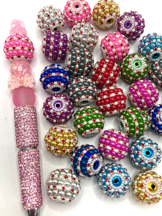 Fancy Beads Pearl Bubble Pearl rhinestone chain Pearl gasket Random Mix 22mm