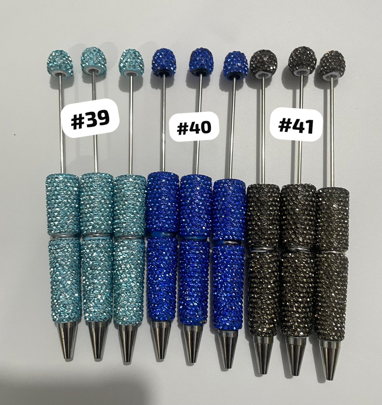 #1-#45 solid color clay rhineston pens diy pens Diy Rhinestone beadable pen Rhinestone pen Bling pen solid color Random MiX