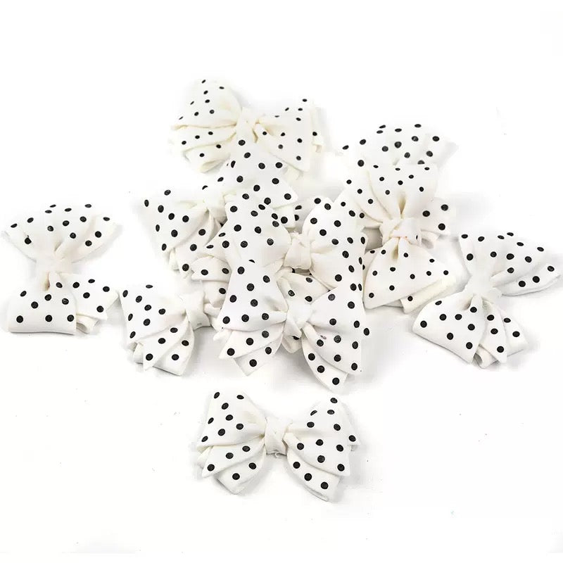 New large polka dot bow resin straight hole beads diy bracelet keychain beaded pen jewelry accessories loose beads wholesale