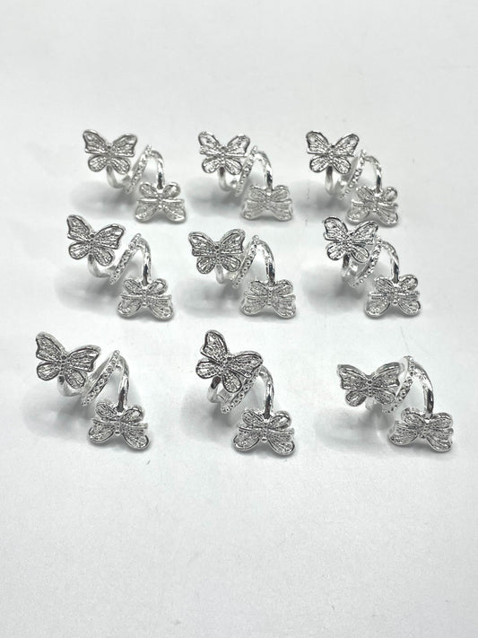 Butterfly Surrounding Encircling metal spacer beads (Wide:15mm) (Height:32mm)