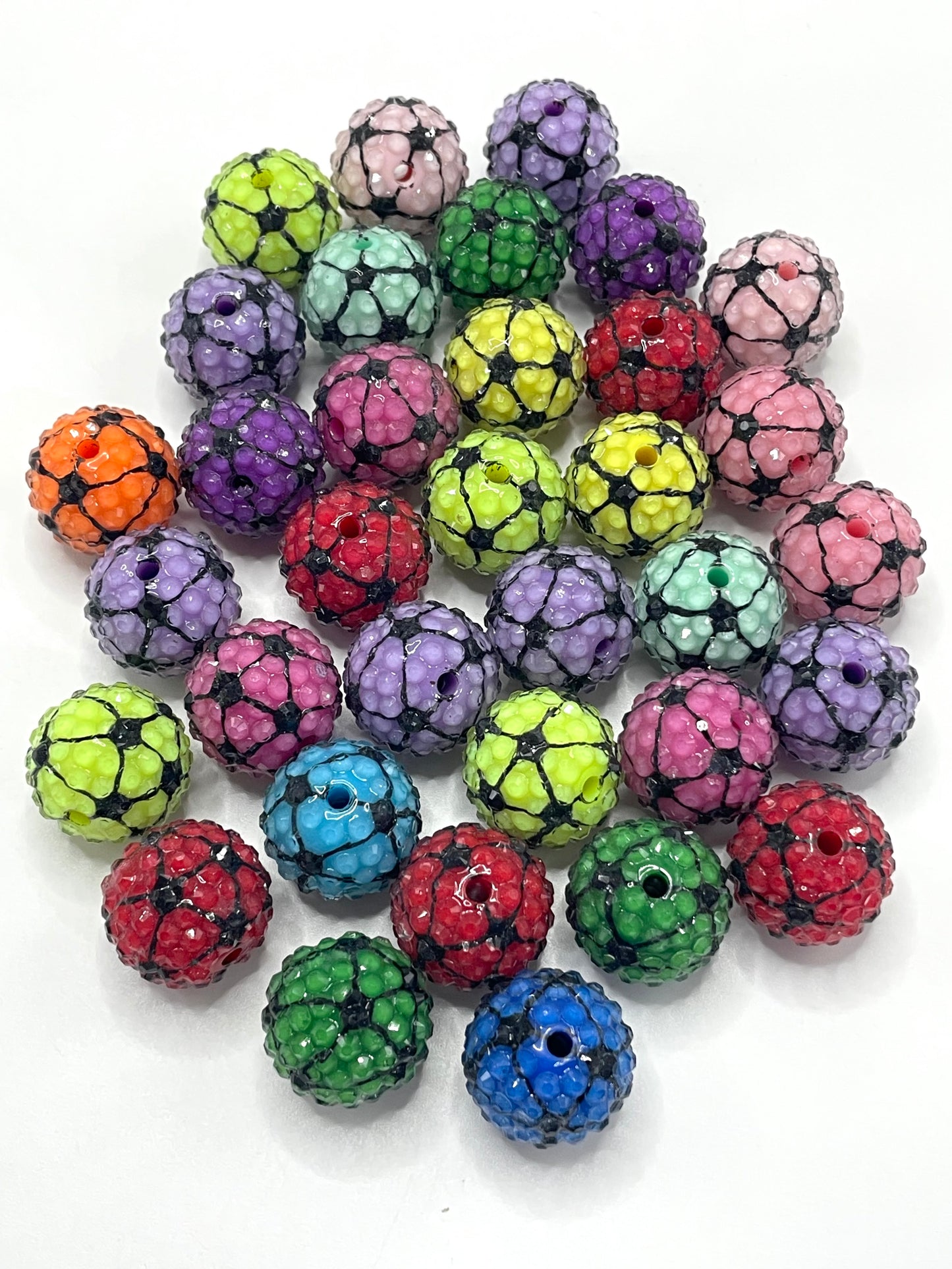 Acrylic bead rhinestone The ball Ball bead 20mm Random Mix