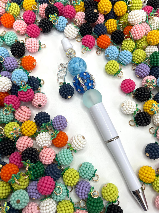 DIY decorative pendants Raspberry fruit Colored raspberry beads Pendant 10mm