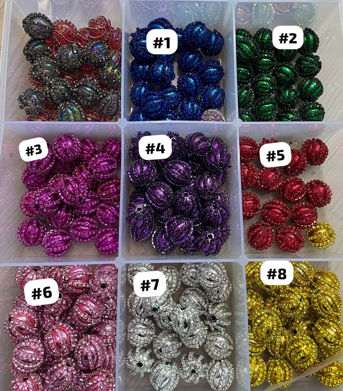 Glossy Metallic Color Acrylic Pumpkin Beads Chain pumpkin bead  Random Mix 18mm