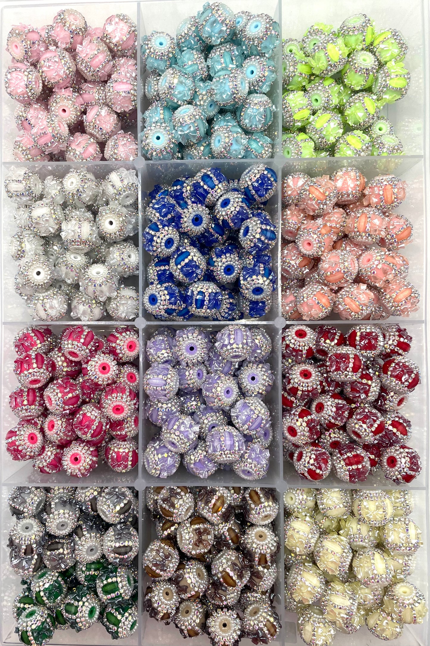 bow Fuzzy Chain Pearl gasket Pearl Multicolored fluffy bow ties Random Mix