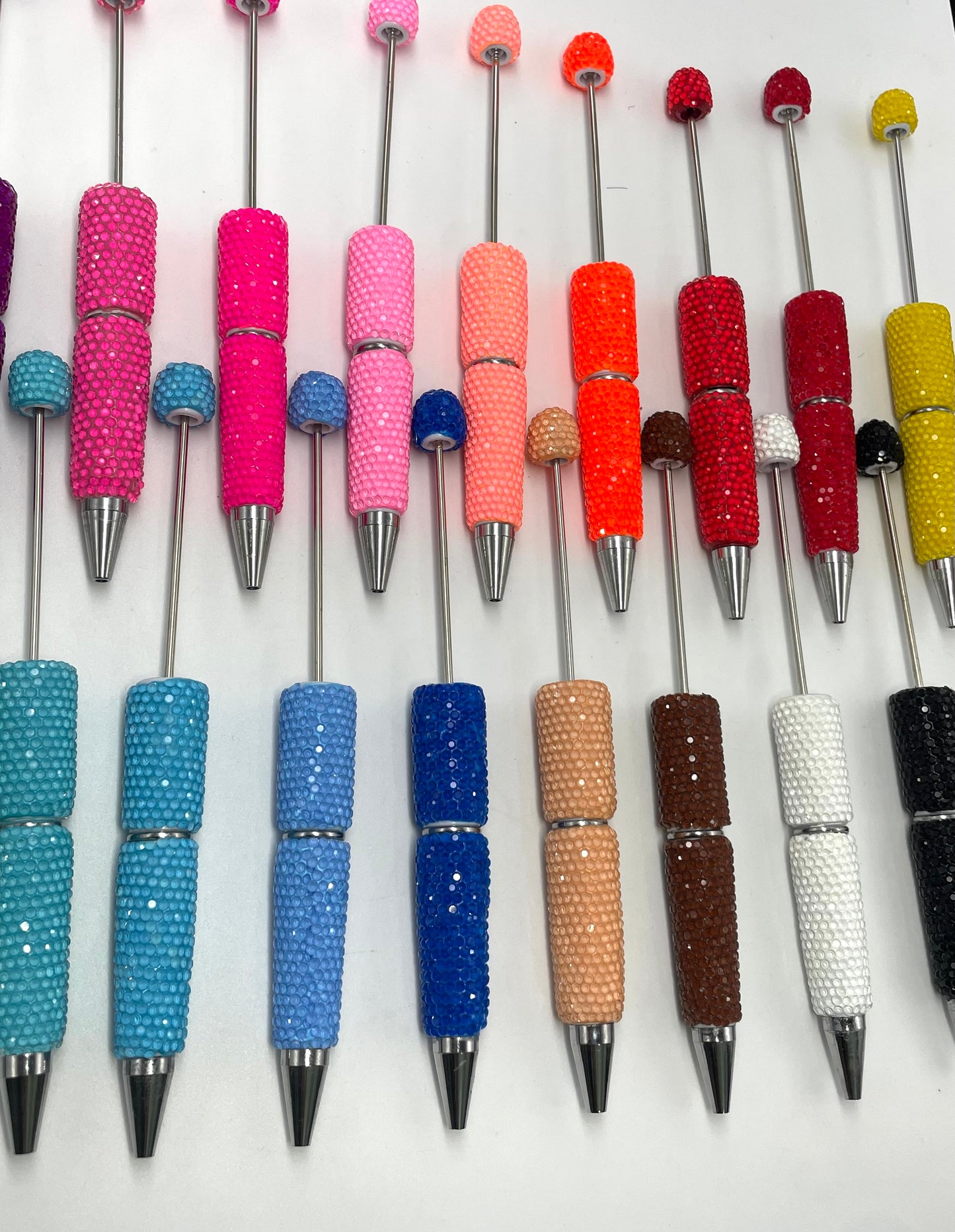 supplier two #1-#24beaded beadable jelly rhinestone neon colors Clay pen neon pen Neon color Rhinestone DIY Colorful Clay Writing Tools Random Mix（副本）